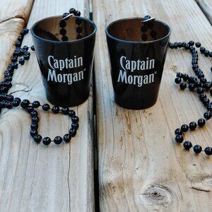 FUN Captain Morgan Mardi Gras Shot Glasses Beadds
